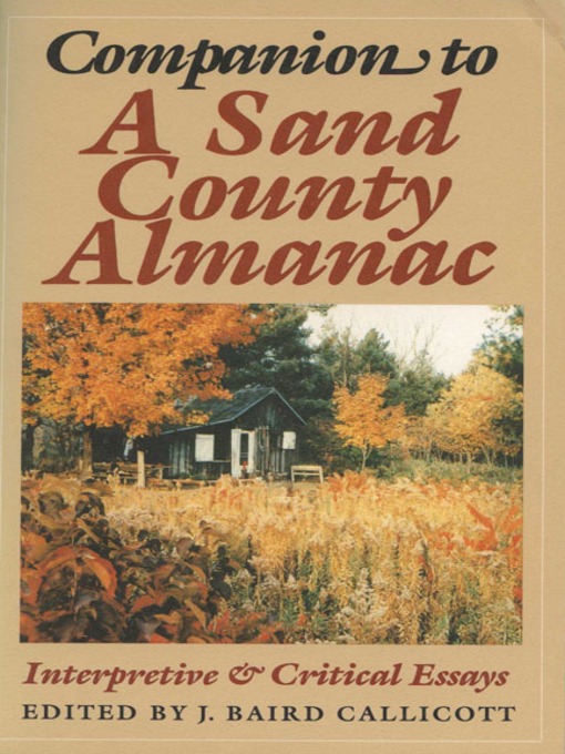 Title details for Companion to a Sand County Almanac by J. Baird Callicott - Available